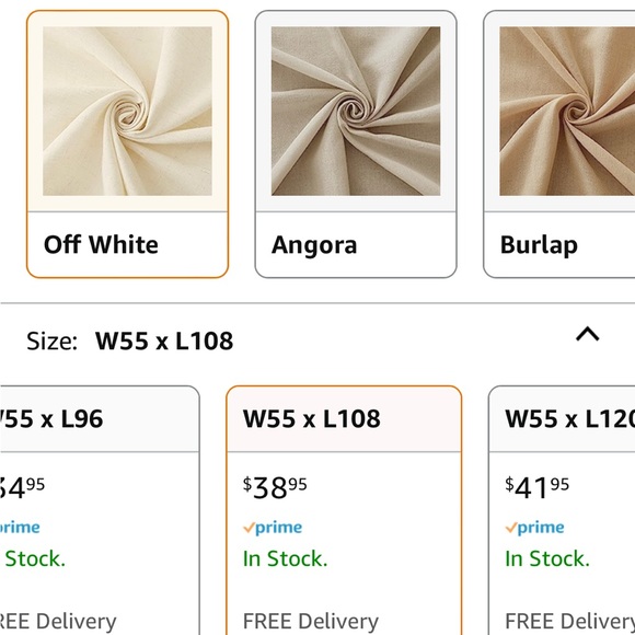 New Nicetown Off White Linen Blend Curtains 58” x 108” 2 Panels - Picture 3 of 4